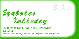 szabolcs kalledey business card